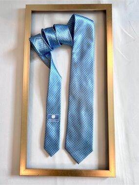 Haines & Bonner Light Blue 100% Silk Tie - Classic Dress Accessory
